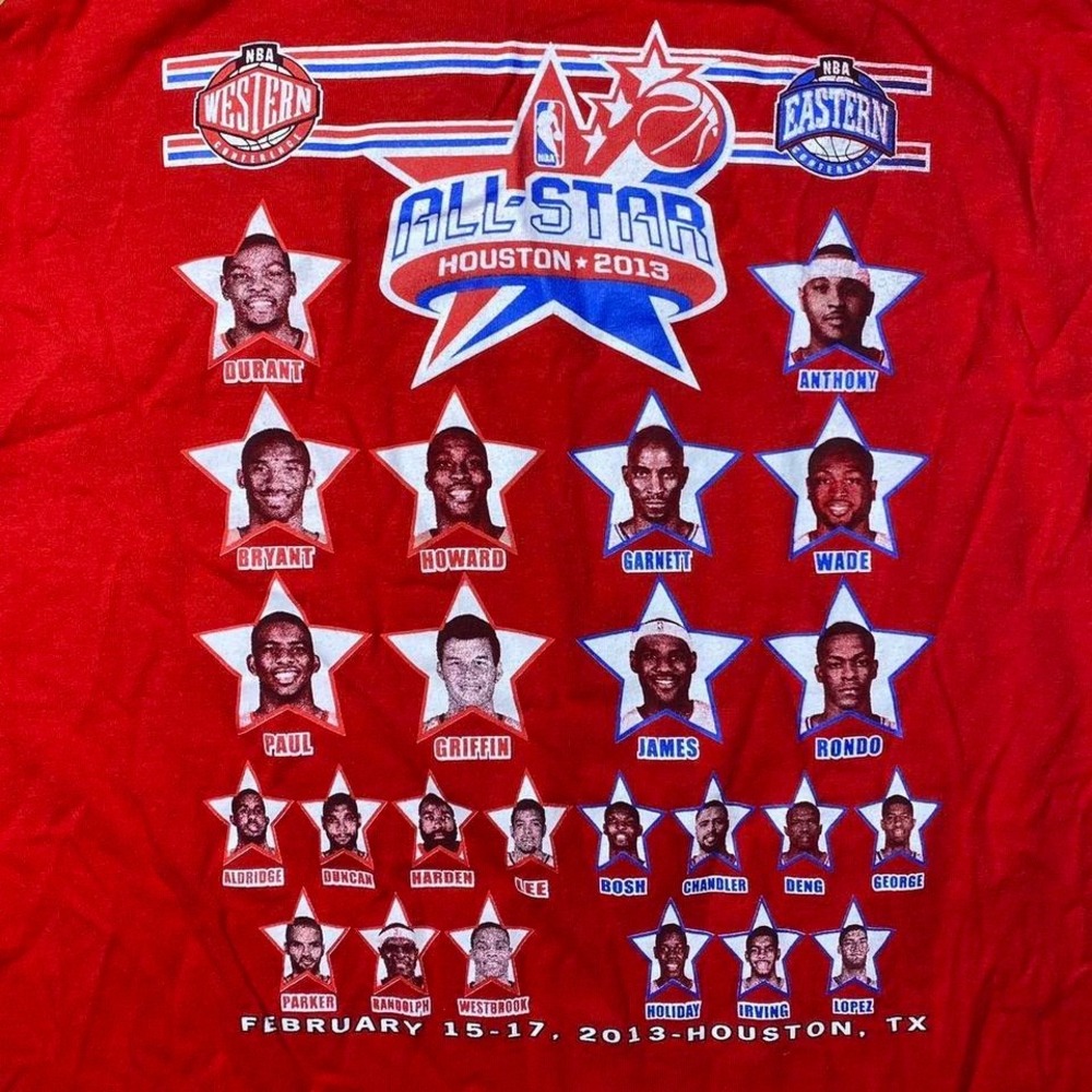 2013 NBA all star game x Kobe Bryant Lebron James shirt‎